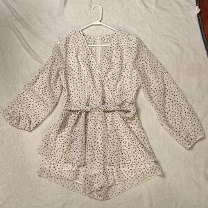 Chic Polka Dot Wrap Romper